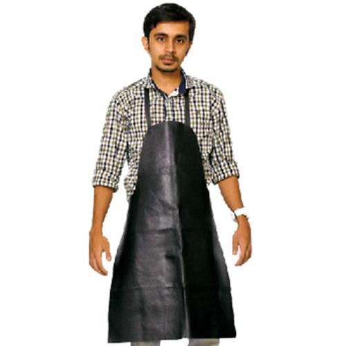 Black Leather Apron Durable Work Apron Flame & Heat Resistant Size: 30"x 20" - Picture 1 of 1