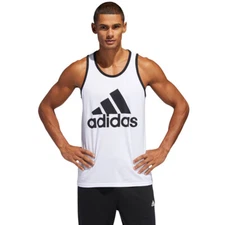 NWT Adidas Men's BOS Badge of Sport Classic Tank Top White/Black DV2118