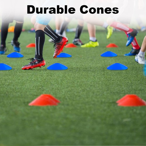 60Pcs Disc Soccer Cones Football Field Marker Cross Training Cones w/ Carry Bag - Picture 3 of 21