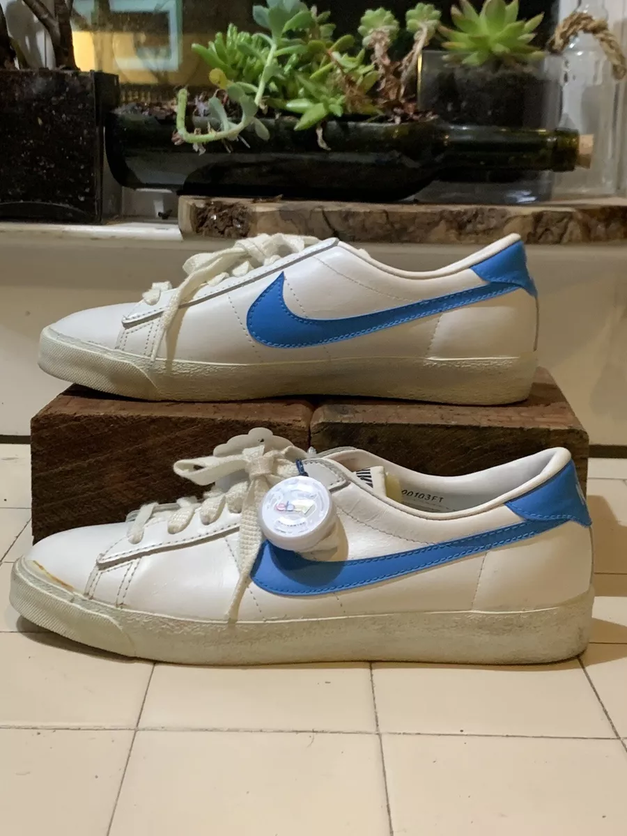 hecho Apropiado intercambiar Vintage 80&#039;s Nike Wimbledon Forest Hills White Blue Made In Taiwan  Women&#039;s US8.5 | eBay