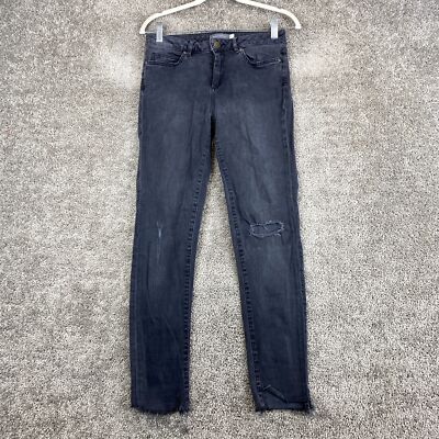 Mint Velvet Crop Denim Jeans Women's Size 10R Black Mid Rise