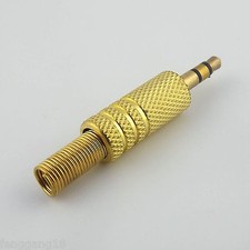 1pcs Gold Plated 3.5mm 1/8" Male Stereo Audio Cable Solder TRS Adapter Connector