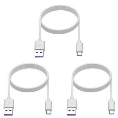 3 Pack 2m Long Data Charger Charging USB Type C Phone Tablet Cable Cord Bulk