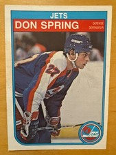 1982-83 O-Pee-Chee Jets Hockey Card #392 Don Spring