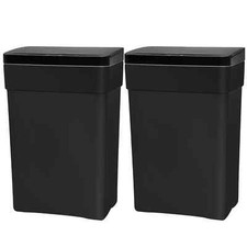 13 Gallon 50 L Trash Can with Lid Plastic Kitchen Trash Bin Automatic Touch Free
