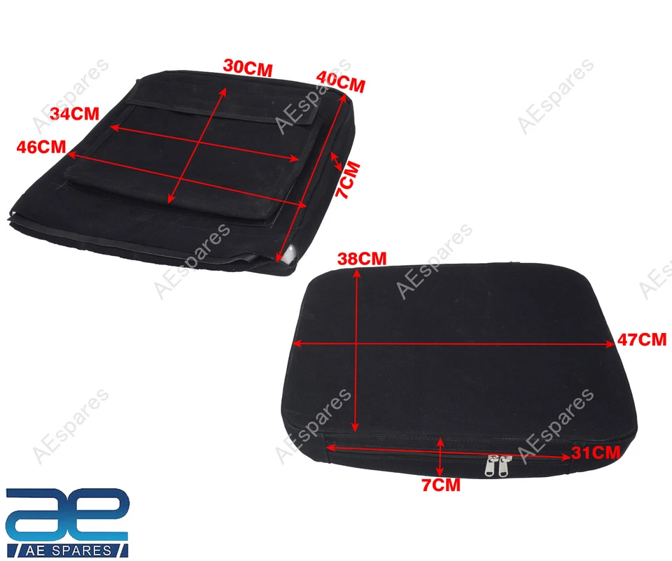 2 Seat Covers with Foam & Cargo Pockets For Jeeps Willys CJ2A CJ3A CJ3B M38 @Vi - Image 2 of 4