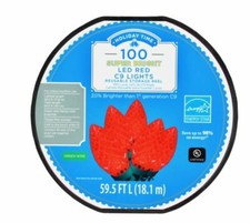 Holiday Time 100 Count Red LED Super Bright C9 Christmas Lights