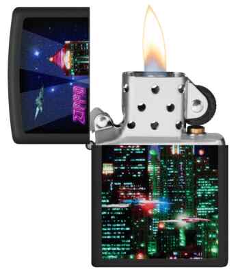 Zippo 48506, Cyber City Design, Black Matte Finish Lighter | eBay
