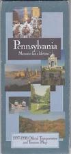1997-98 Official State Issue Road Map Of Pennsylvania