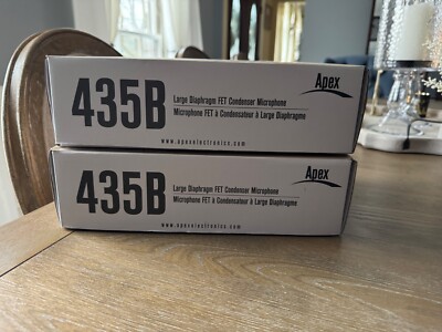 Pair Of Apex 435B Large Diaphragm Condenser Microphone   Studio-Quality Sound!