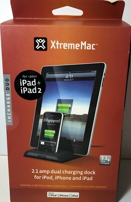 Xtrememac IPU-ID2-11 2.1 Amp Incharge Duo Dual Charging Cradle New