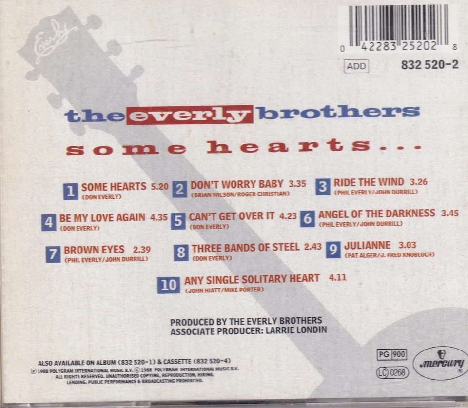 The Everly Brothers - Some Hearts ... - CD -245- near mint - Bild 2 von 2