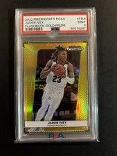 2022 Prizm Draft Picks Jaden Ivey Flashback Gold Prizm /10 PSA 9