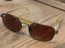 Ray-Ban Titanium Chromance RB8062 Sunglasses Antique Gold w/ Polarized Wine