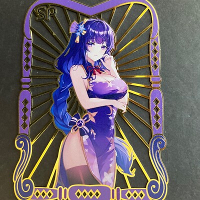 Goddess Story Gold METAL Card - Maiden Party - Serial Number #/200! Raiden Shogu