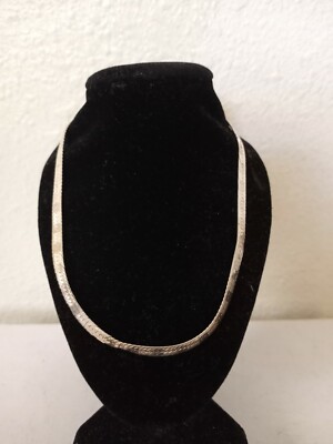 Italian Sterling Silver Reversible Pattern Herringbone Chain