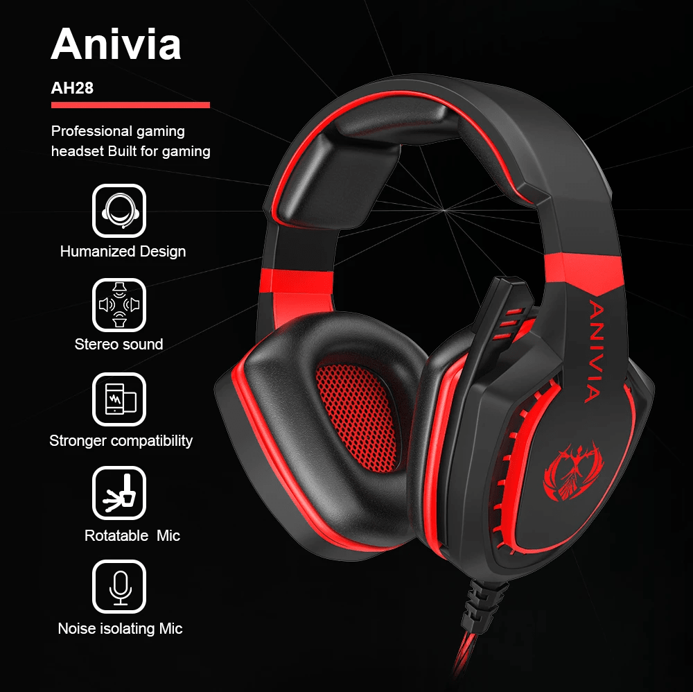 Gaming Headset Noise Isolating Overear Headphone with Mic-image