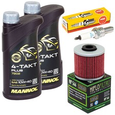 Inspektion für Kymco Downtown 300 i V200 2009-2017 Set Öl 2L Ölfilter Zündkerze