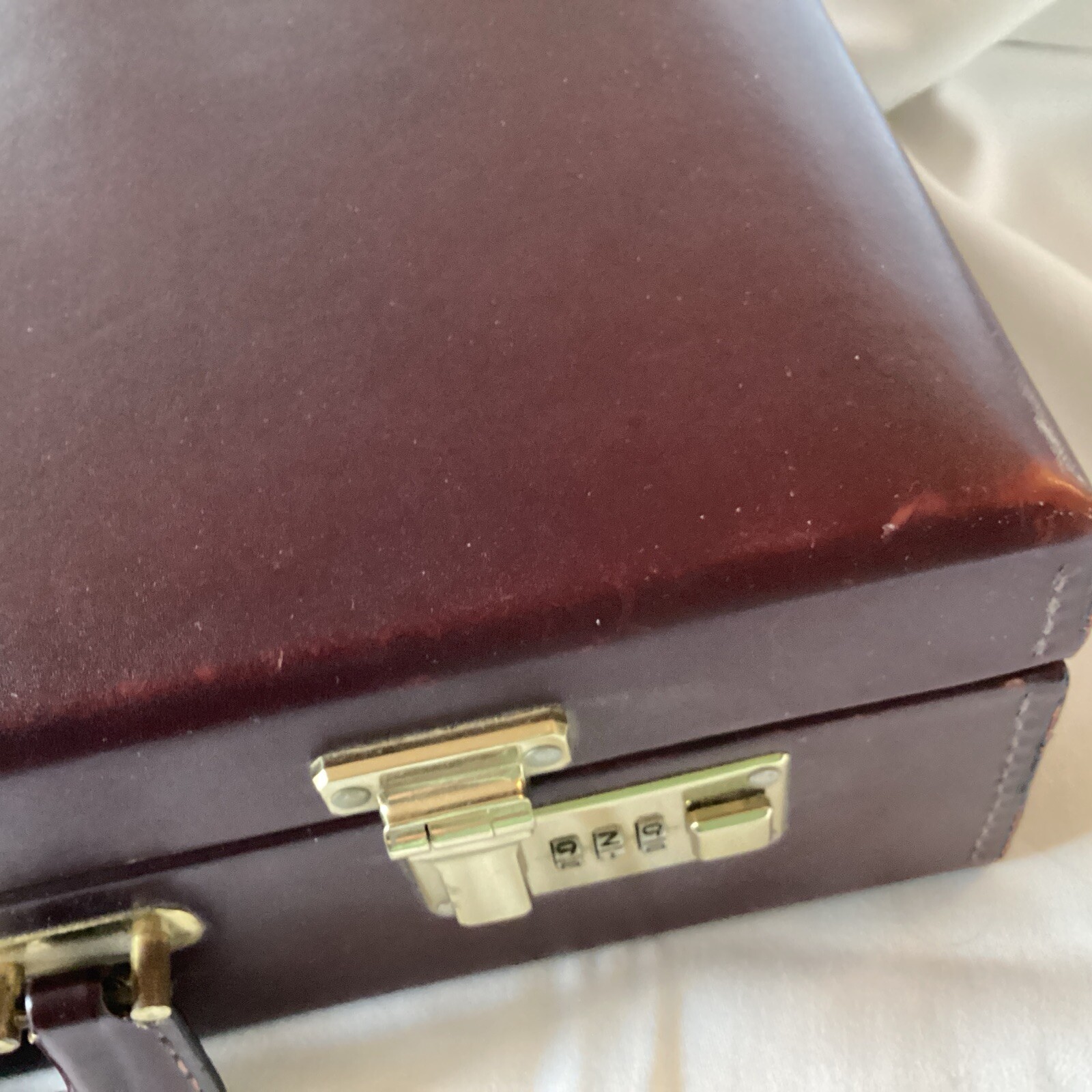 Vintage Korchmar Brown Hard Leather Briefcase with combination locks eBay