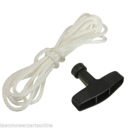Universal Lawnmower Starter Pull Handle & Cord Line/Rope - Picture 2 of 2