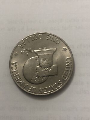 1776-1976 Eisenhower Liberty Bell Moon Silver One Dollar US