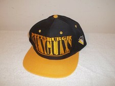 Vtg UNWORN NHL PITTSBURGH PENGUINS LOGO 7 SNAPBACK HAT