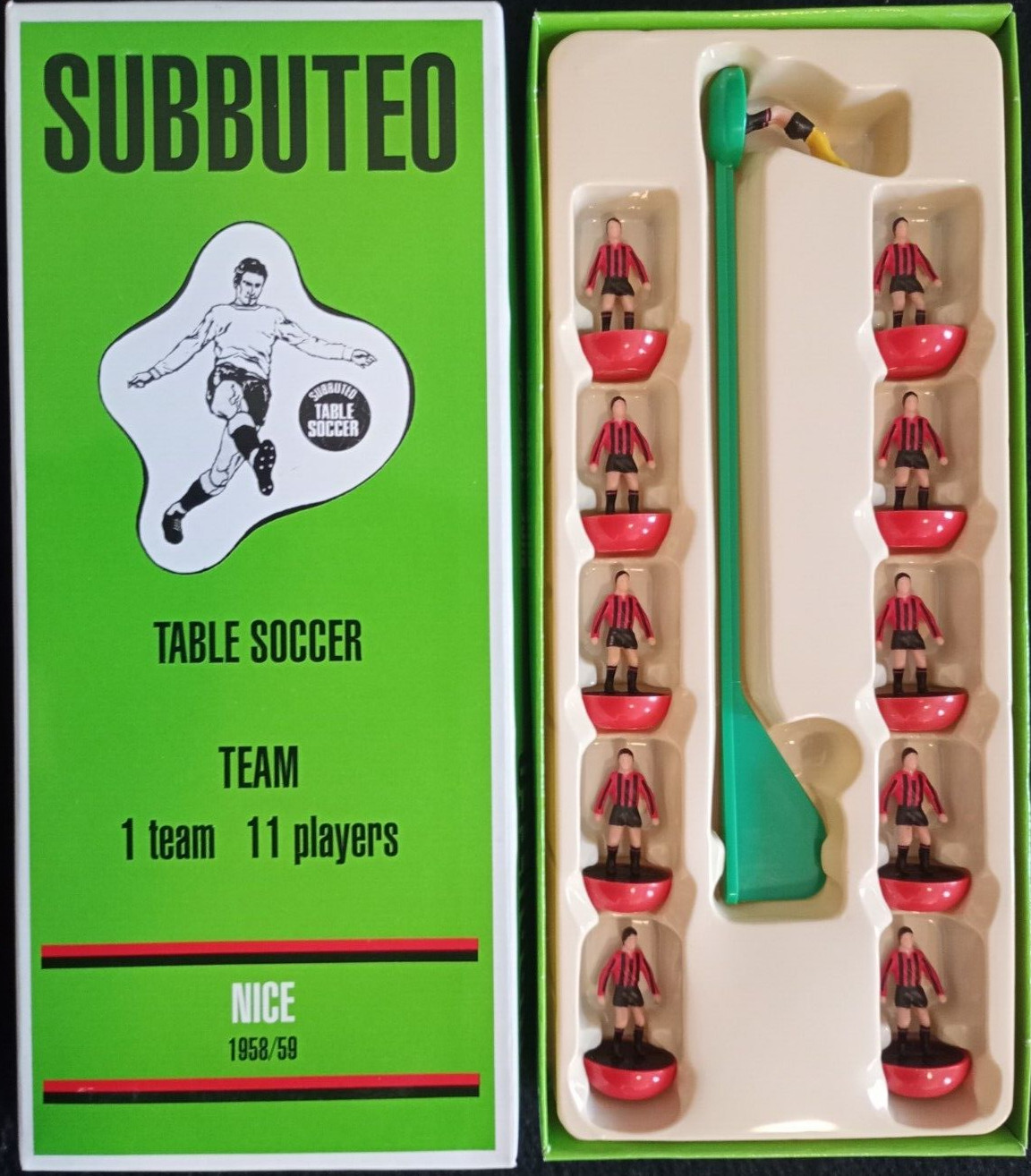 Subbuteo La Leggenda Vintage n°135 OGC Nice 1958 équipe de football miniature en boîte collective