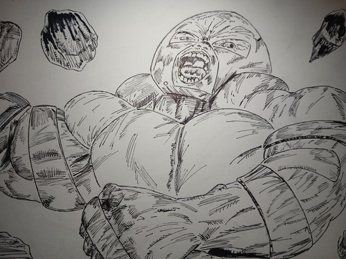 Juggernaut artwork on a 8×12 inch sketchbook paper Original Comic book art - Picture 2 of 2
