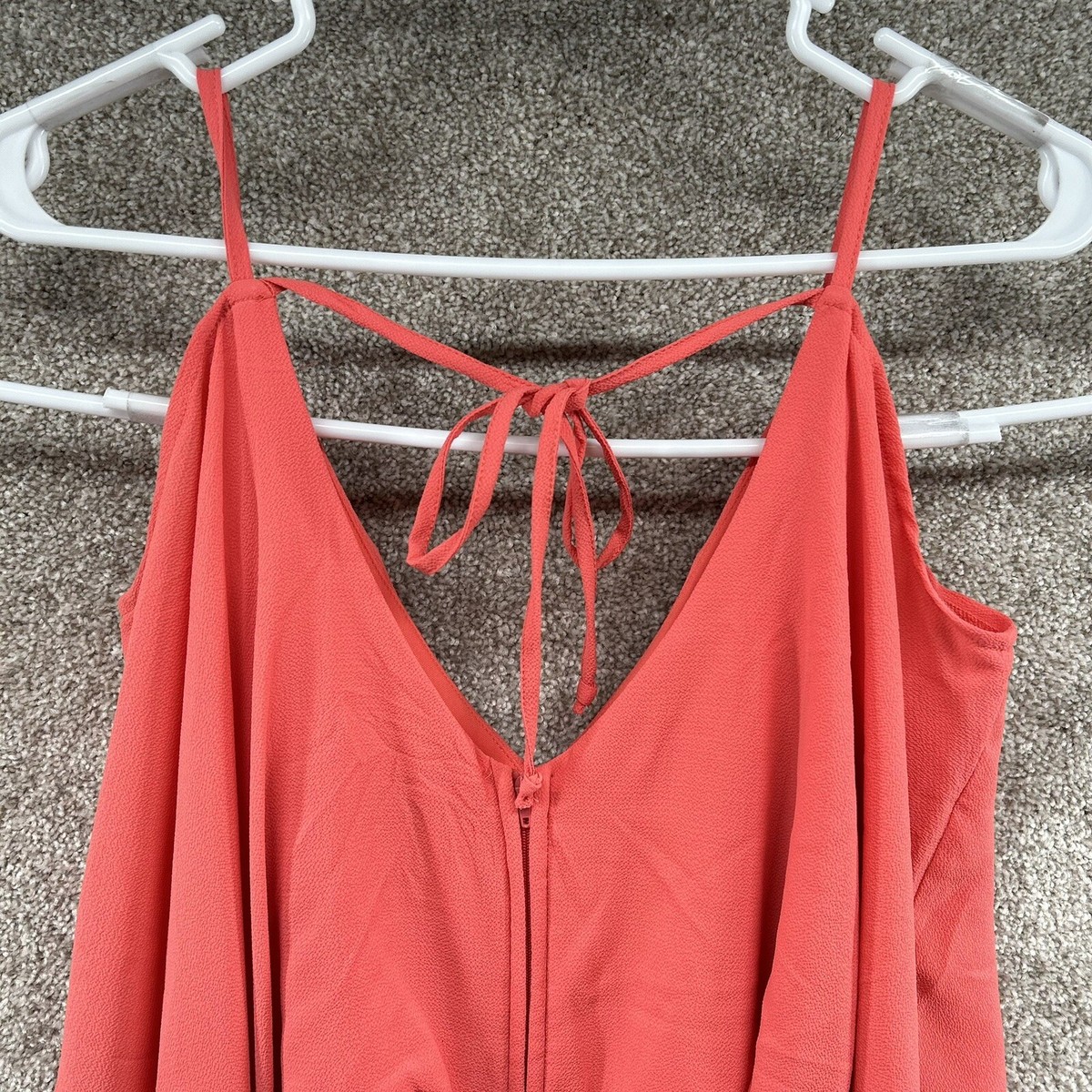Premier Amour Women's Sleeveless Ruffle Trim Fit & Flare Dress Red Size 6 |  eBay