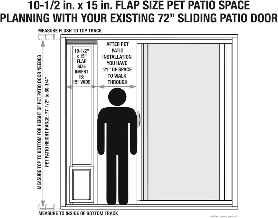 Puerta de patio de aluminio para mascotas, altura ajustable 77-5/8" a 80-3/8", 10-1/2" Foto 2 de 4