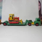 OLD DIECAST LESNEY MATCHBOX  KING SIZE K-17 FORD TRUCK LOW LOADER DOZER  ENGLAND