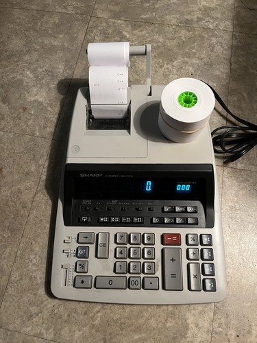 Sharp Compet QS-2770H Printing Calculator Item Counter A Working!