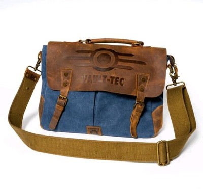 Fallout Vault Tec Overseer Messenger Bag Cowhide Leather Official
