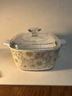 Vintage Corning Ware Floral Bouquet 1- 3/4 Qt covered caserole with pyrex lid