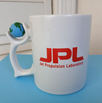  Rare JPL Jet Propulsion Laboratory Coffee Mug,Cup   Earth Spinner Handle