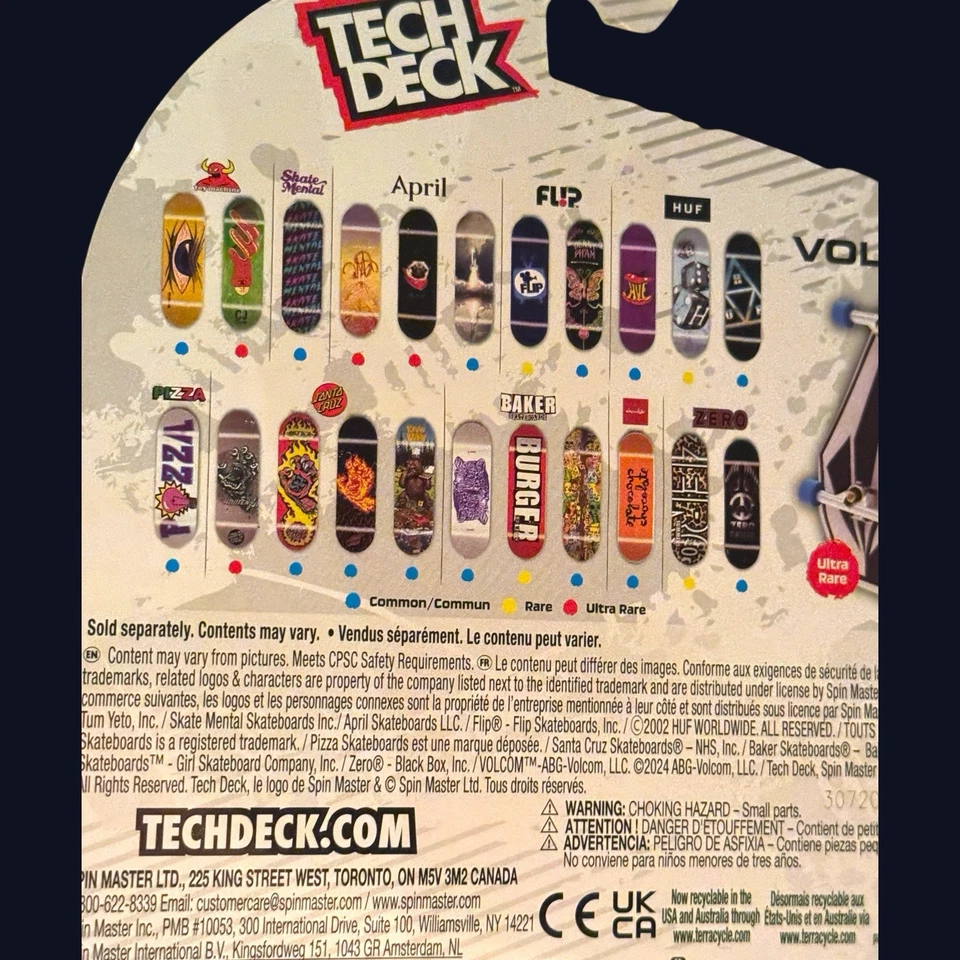 Tech Deck Fingerboards Lot of 2 – HUF Apple Core & Santa Cruz Screaming Hand NIB - Image 3 of 4