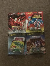 HOT WHEELS PREMIUM POP CULTURE  MARVEL MIXED LOT OF 4