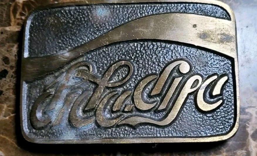 Vintage Coca-Cola 1970s Hebrew Brass Belt Buckle Handmade in Israel