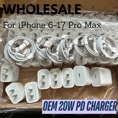 Lot 20W Fast Charger For iPhone16 15 14 13 12 11 17 Pro X USB-C Adapter PD Cable