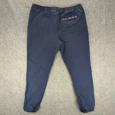 Wowie Pants Mens XL Navy Blue Cotton Joggers Elastic Waist Cuffed Ankle Hem