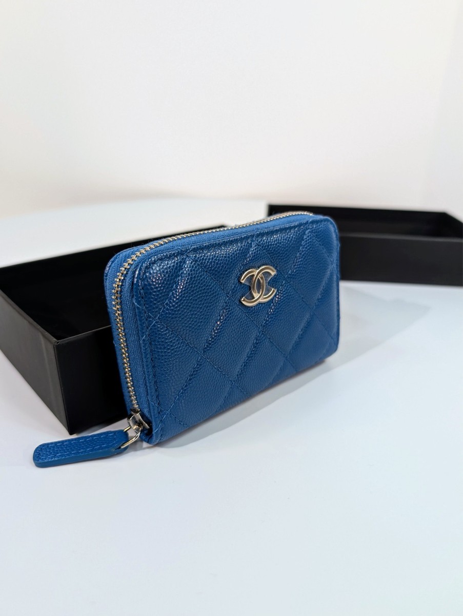 Chanel Blue Quilted Caviar Rare VIP 