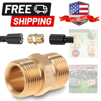 #ad Pressure Washer Hose Connector M22 14mm Pressure Washer Hose Coupler 4500 P... $17.99
