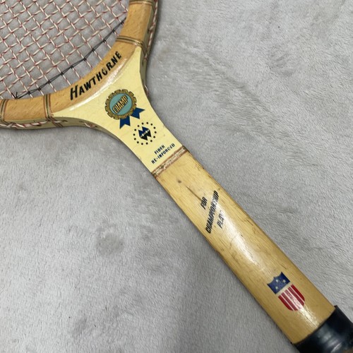 Juego de 2 raquetas de tenis de madera Hawthorne de colección prensa deportiva champ fibra Japón - Imagen 18 de 24