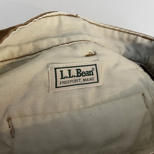 Pantalone jeans vintage LL Bean uomo 34x28 piatto davanti marrone resistente 5 tasche lavoro - Foto 6 di 21