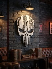 Punisher Skull Wall art man cave wall art 8X5...