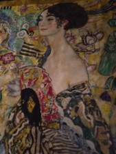 Handmade New Quilt, Gustav Klimt Abstract Lady, 60 x 88