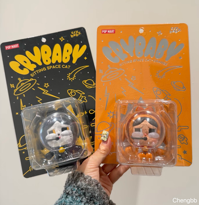 #ad #ad Authentic Crybaby Sitting Space Cat Orange Cat Hot Cute Toy Birthday Gift New $52.25