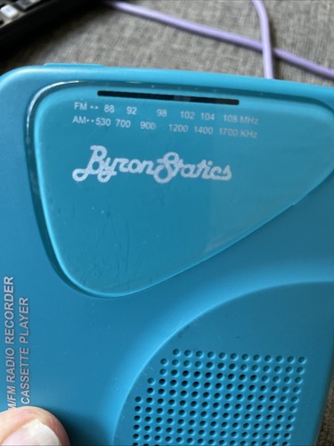 ByronStatics Lettore Cassette Portatile Registratore Radio Stile Walkman Nastro "Teal" - Foto 8 di 8