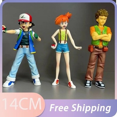 18cm 8cm Ash Ketchum Figure Misty Figrues Brock Figurine Pvc Gk Statue Anime