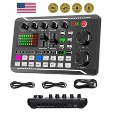 Live Sound Card Audio Mixer,Podcast Production Studio Equipment  Podcast Aud...